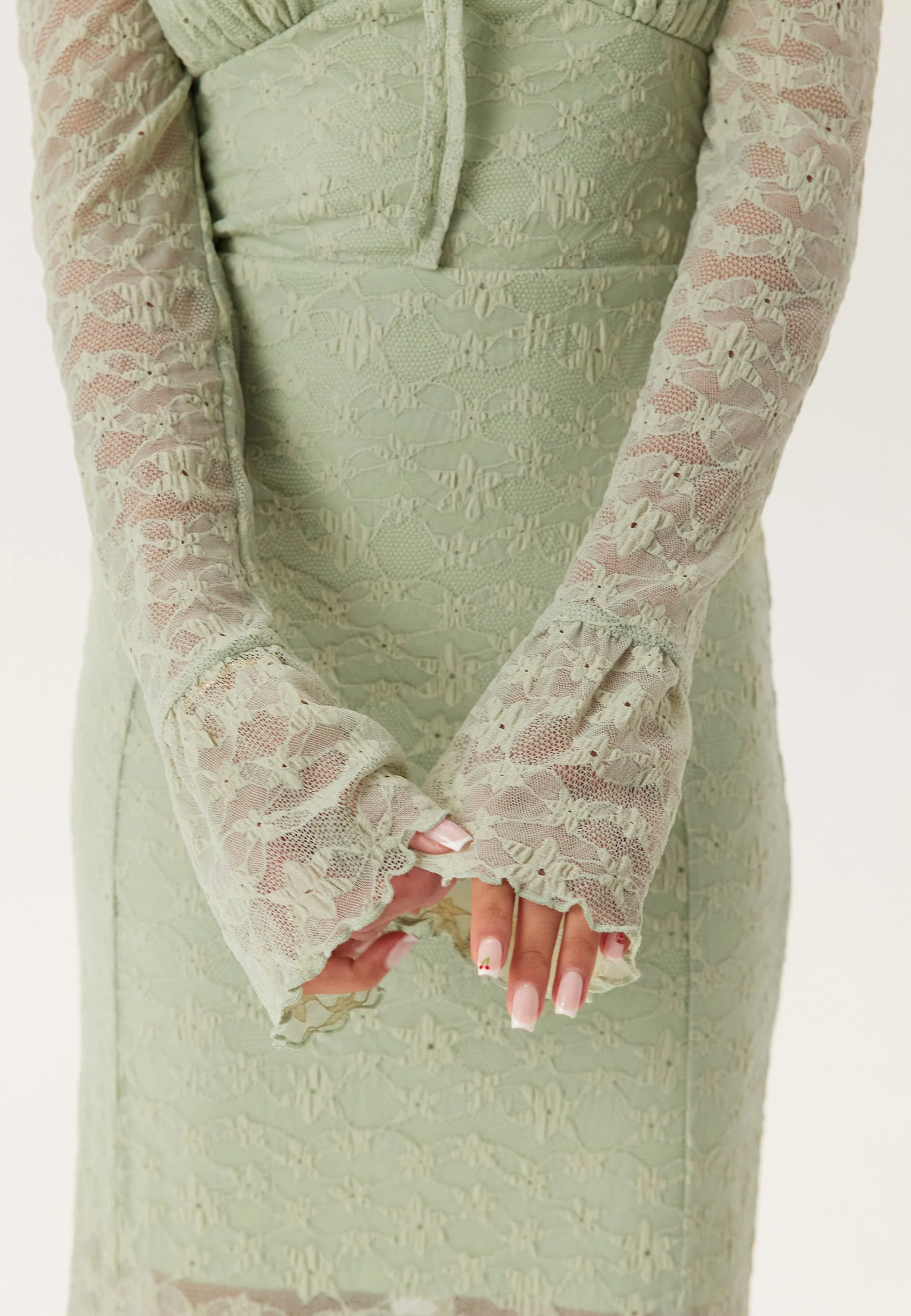 Square Neck Lace Dress - Image 4