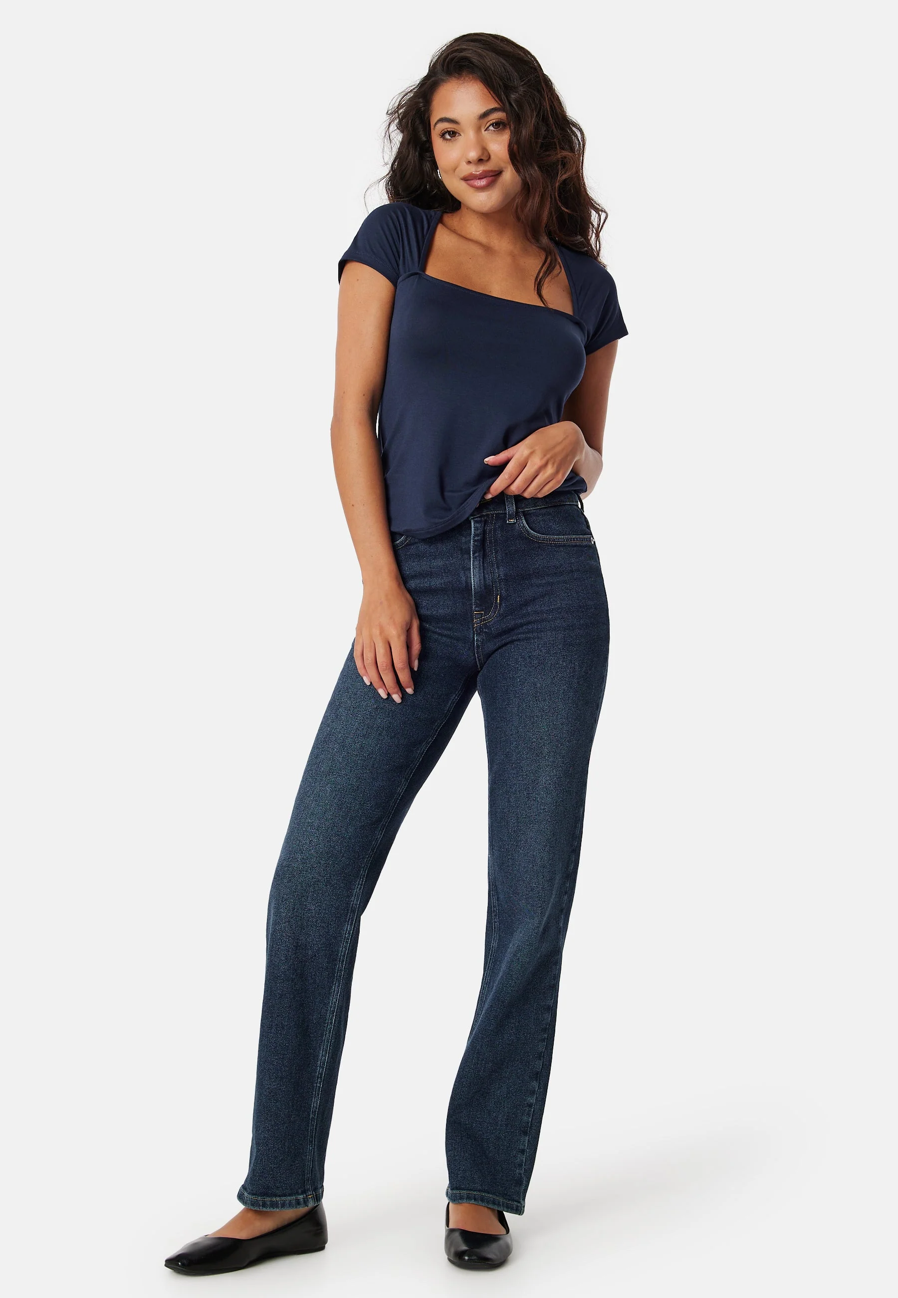 Square Neck Short Sleeve Top - Image 2