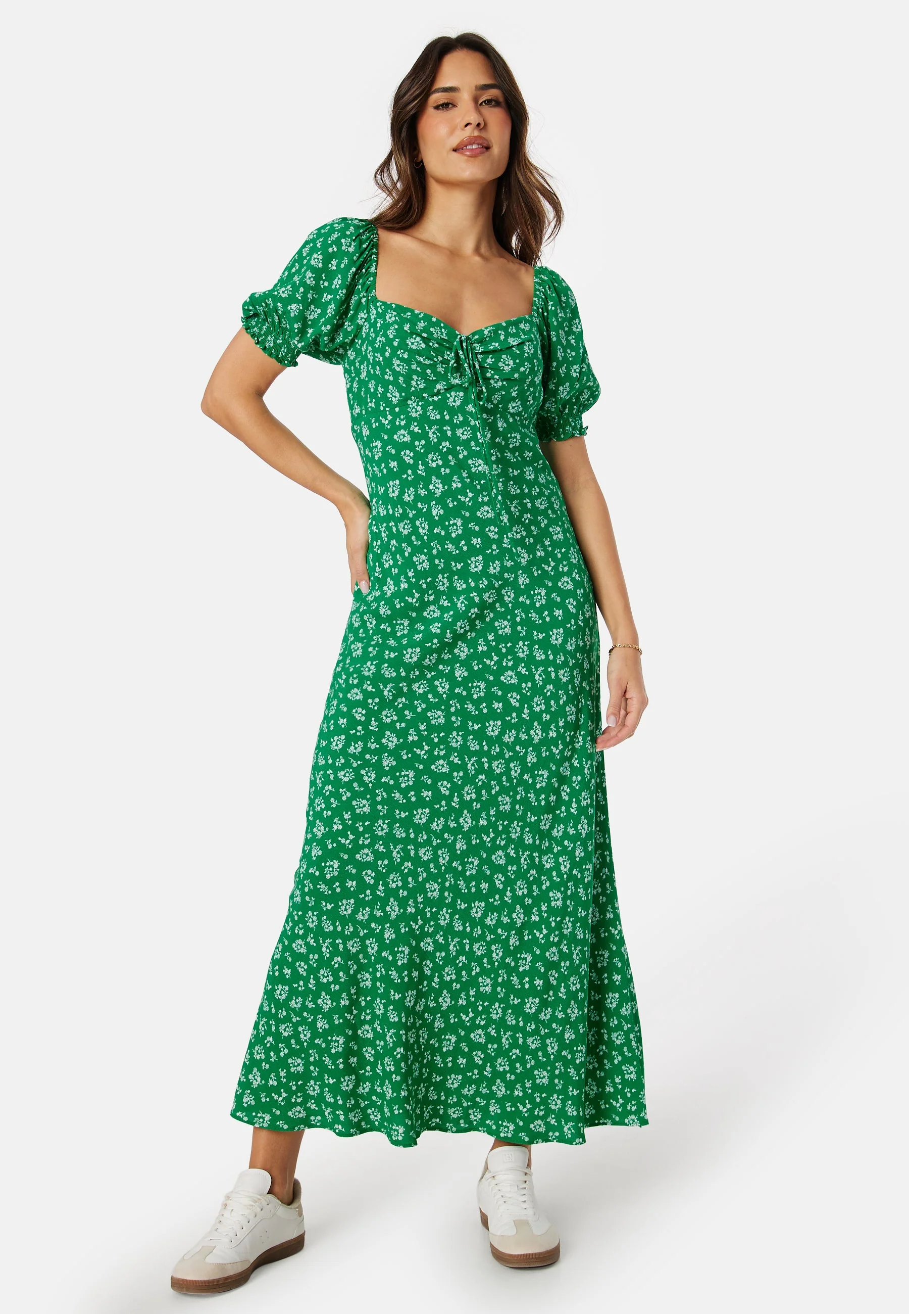 Stevie Puff Sleeve Midi Dress