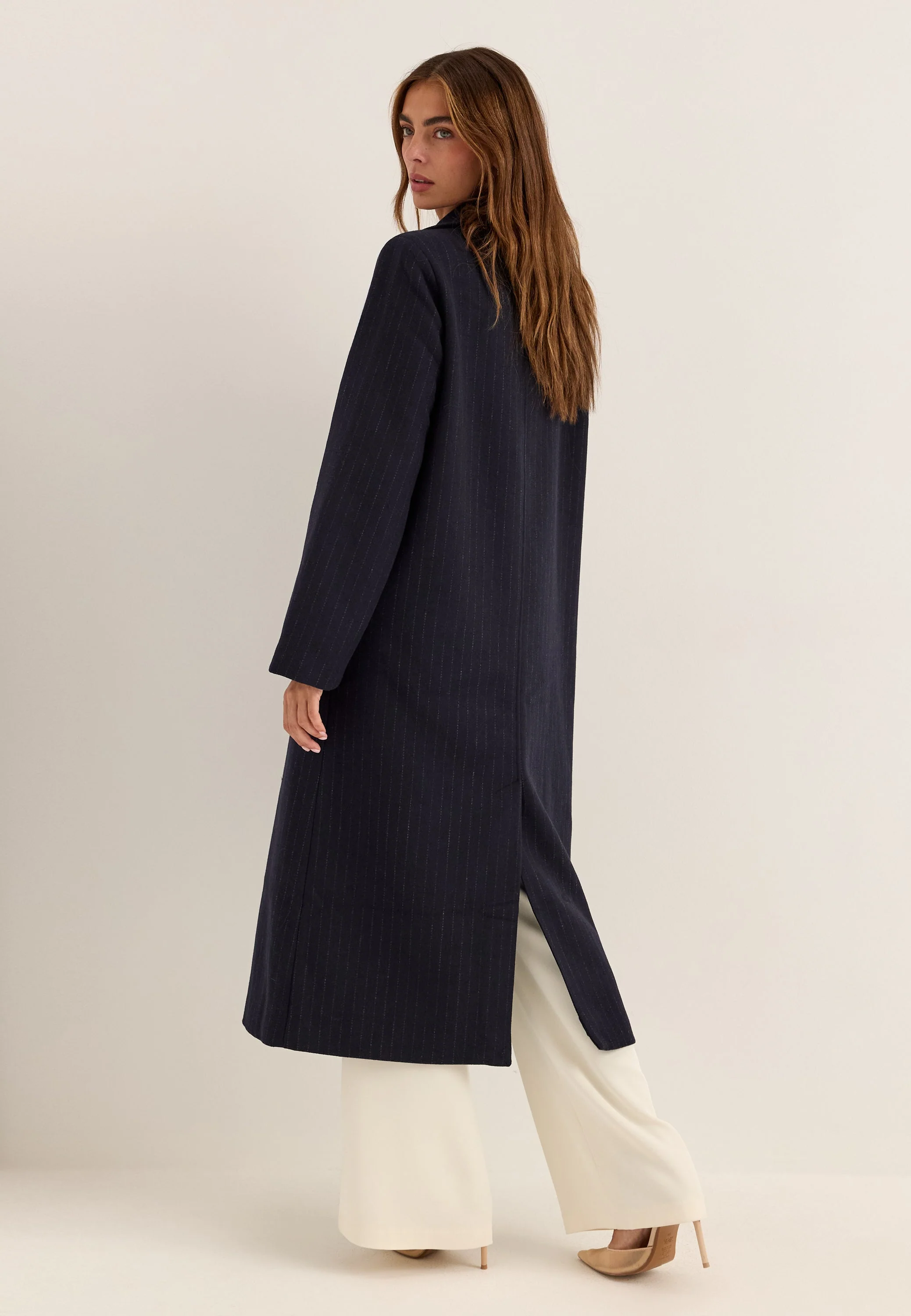 Straight Wool Blend Coat - Image 2