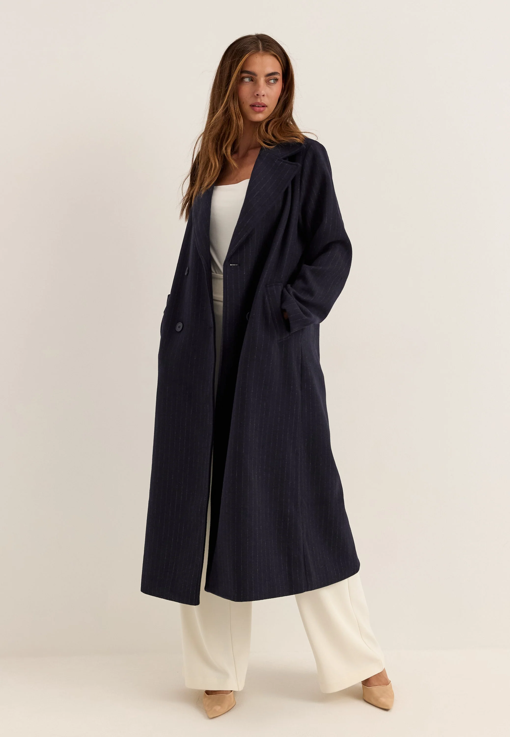 Straight Wool Blend Coat - Image 4