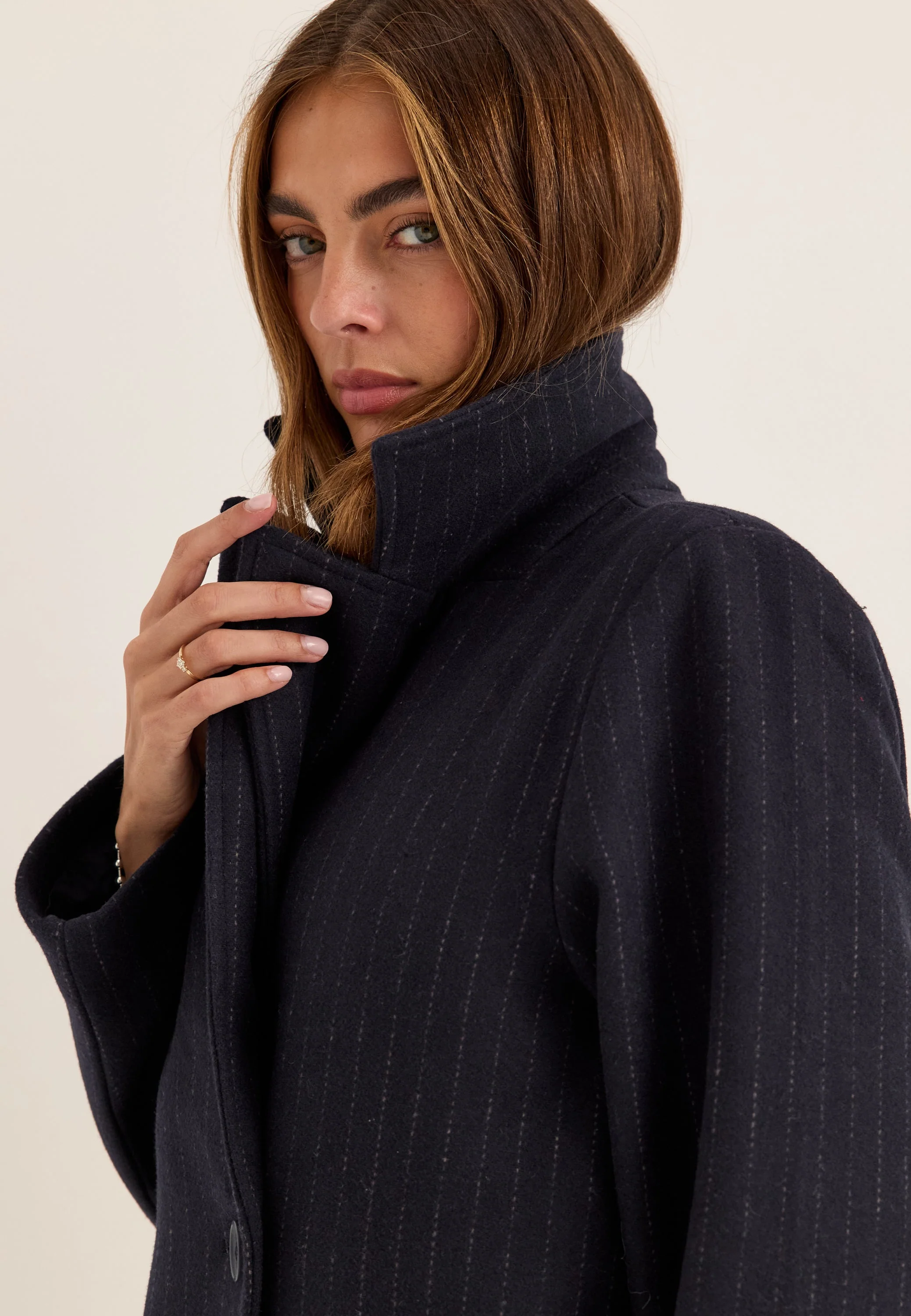 Straight Wool Blend Coat - Image 5