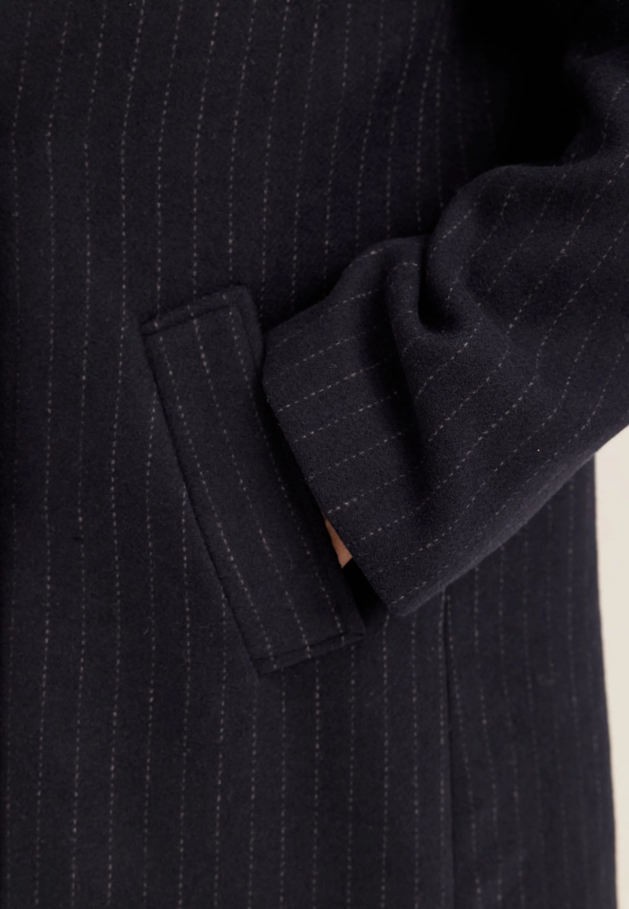 Straight Wool Blend Coat - Image 7