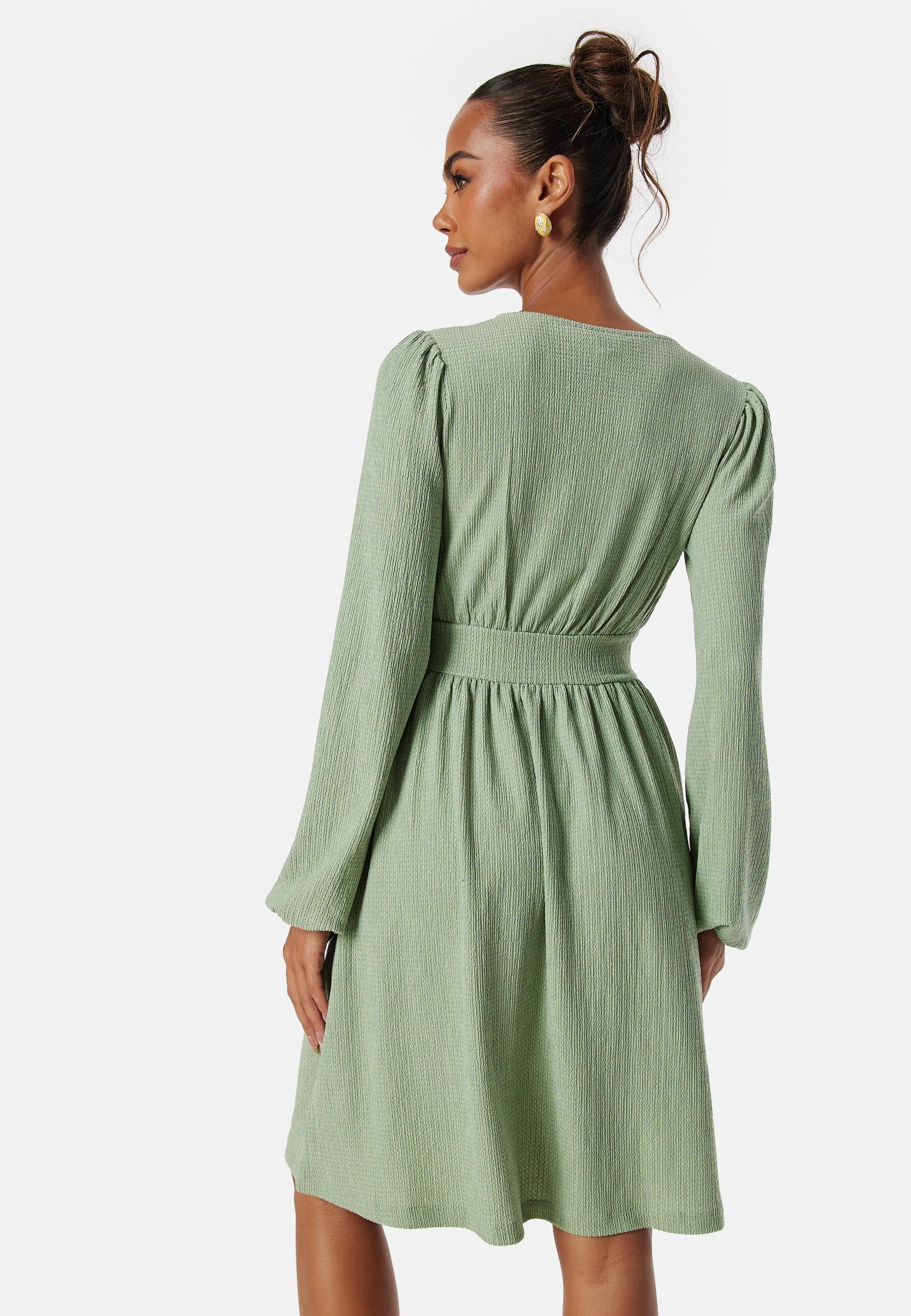 Structure Button Short Dress - Image 2