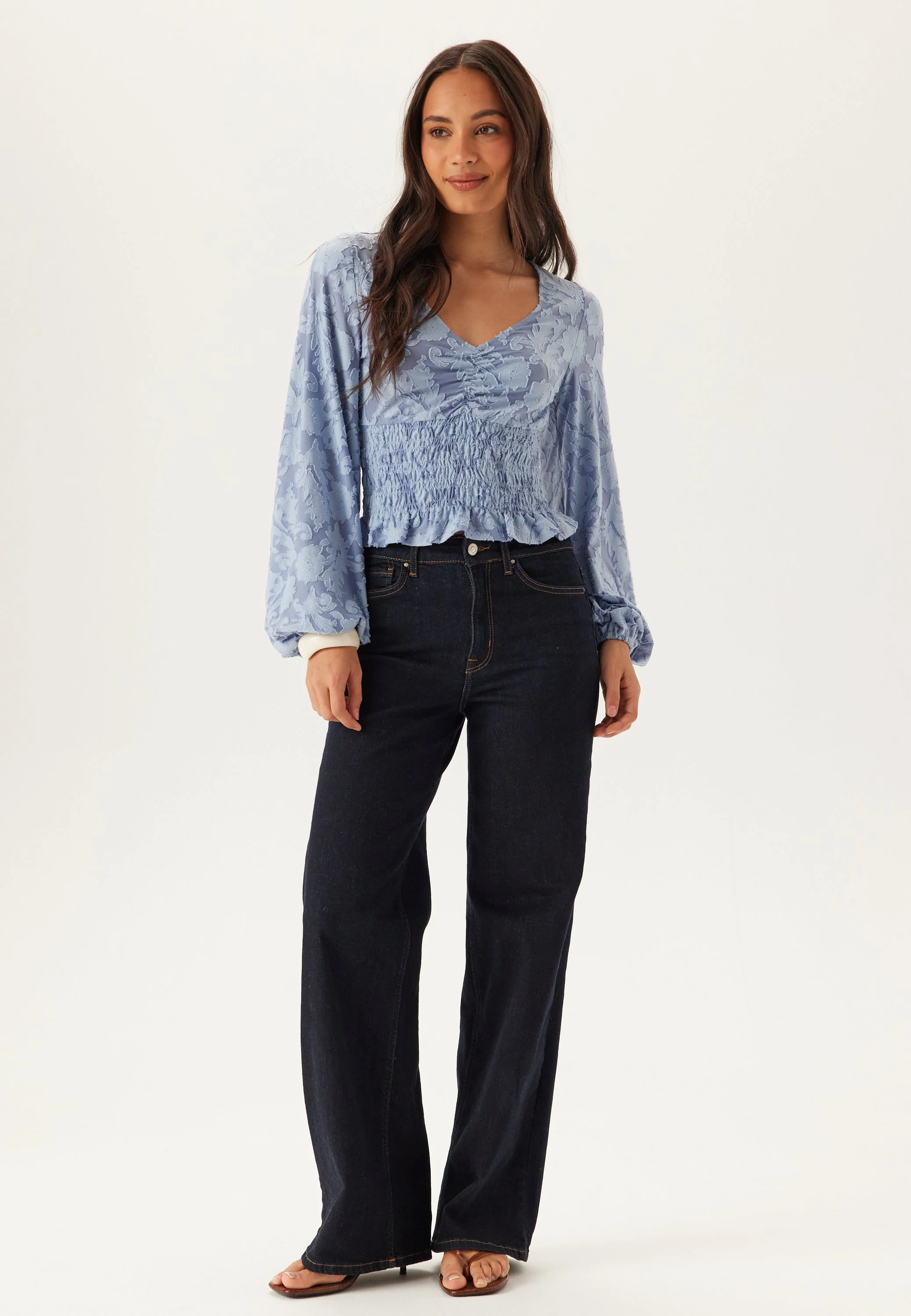Structure Floral Smock Top - Image 5