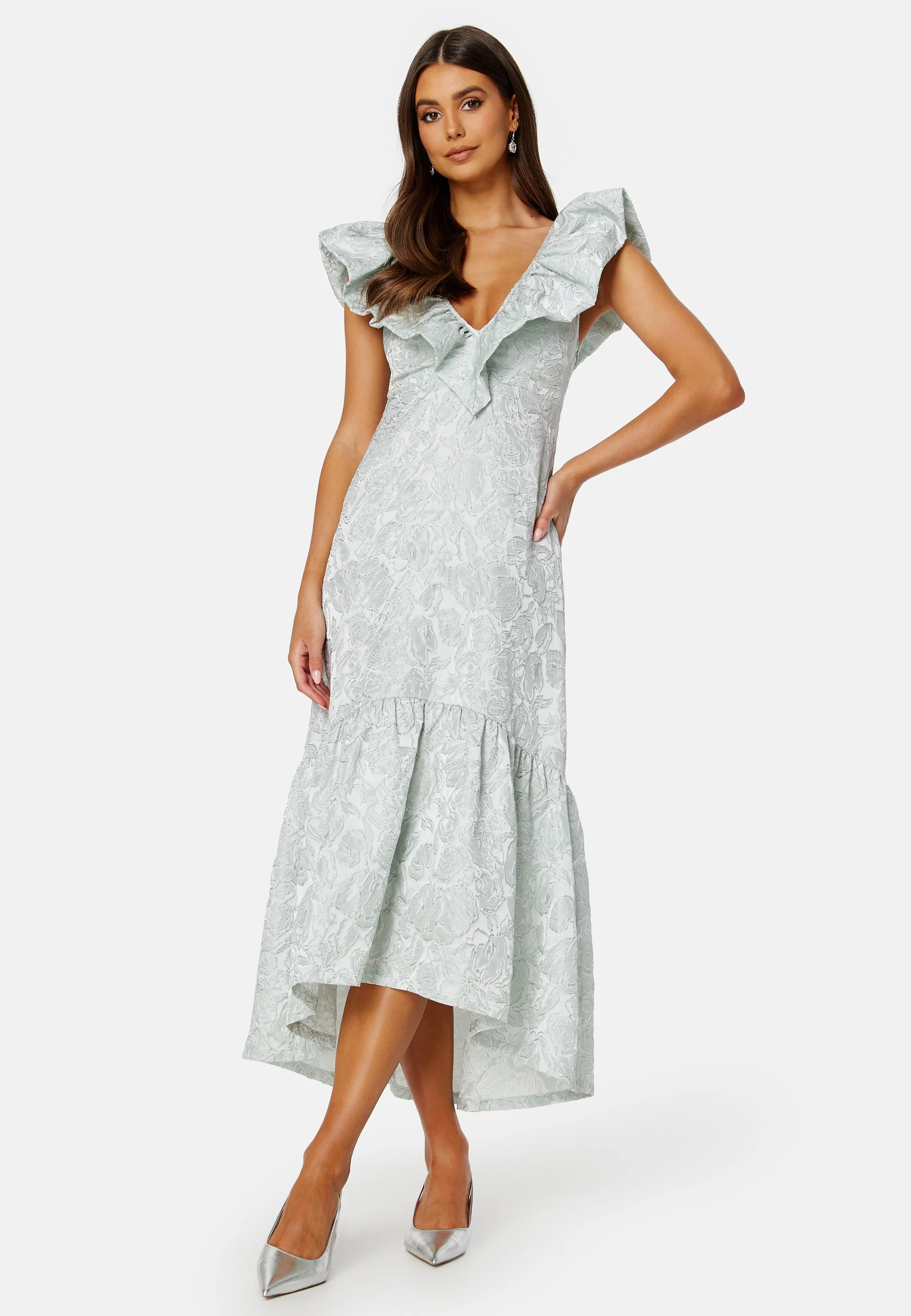 Summer Luxe Flounce Midi Dress