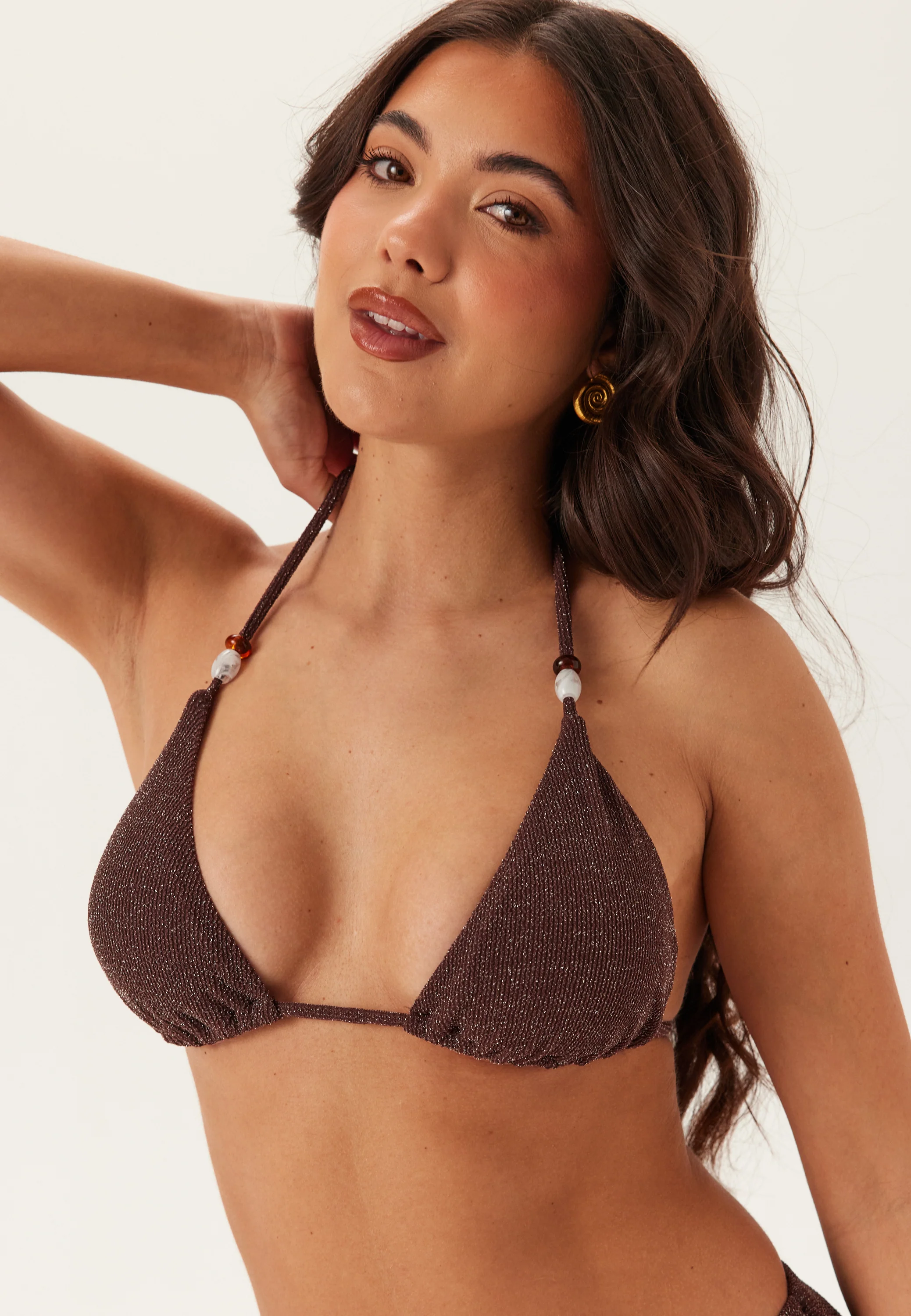 Triangle Glittery Bikini Top - Image 2