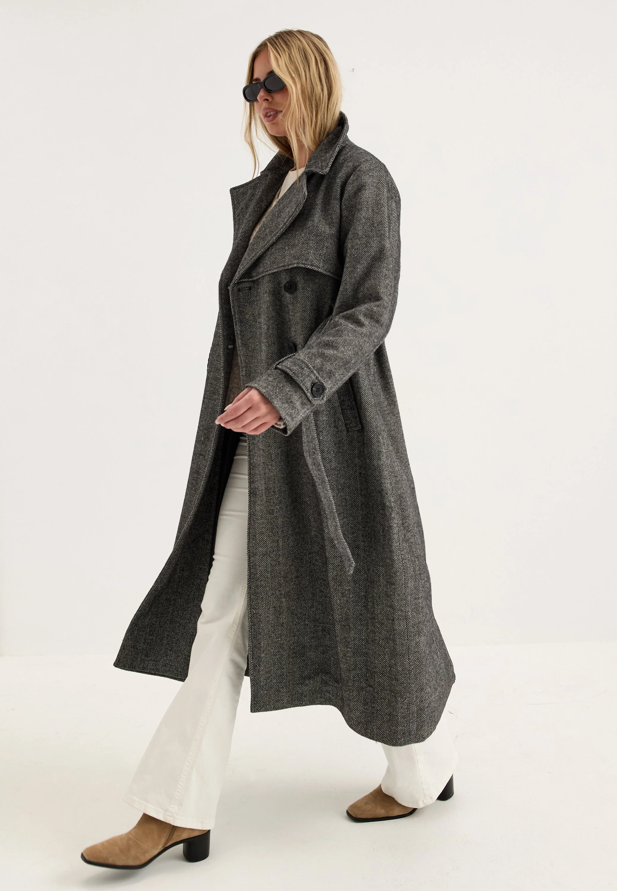 Tweed Trench Coat - Image 4