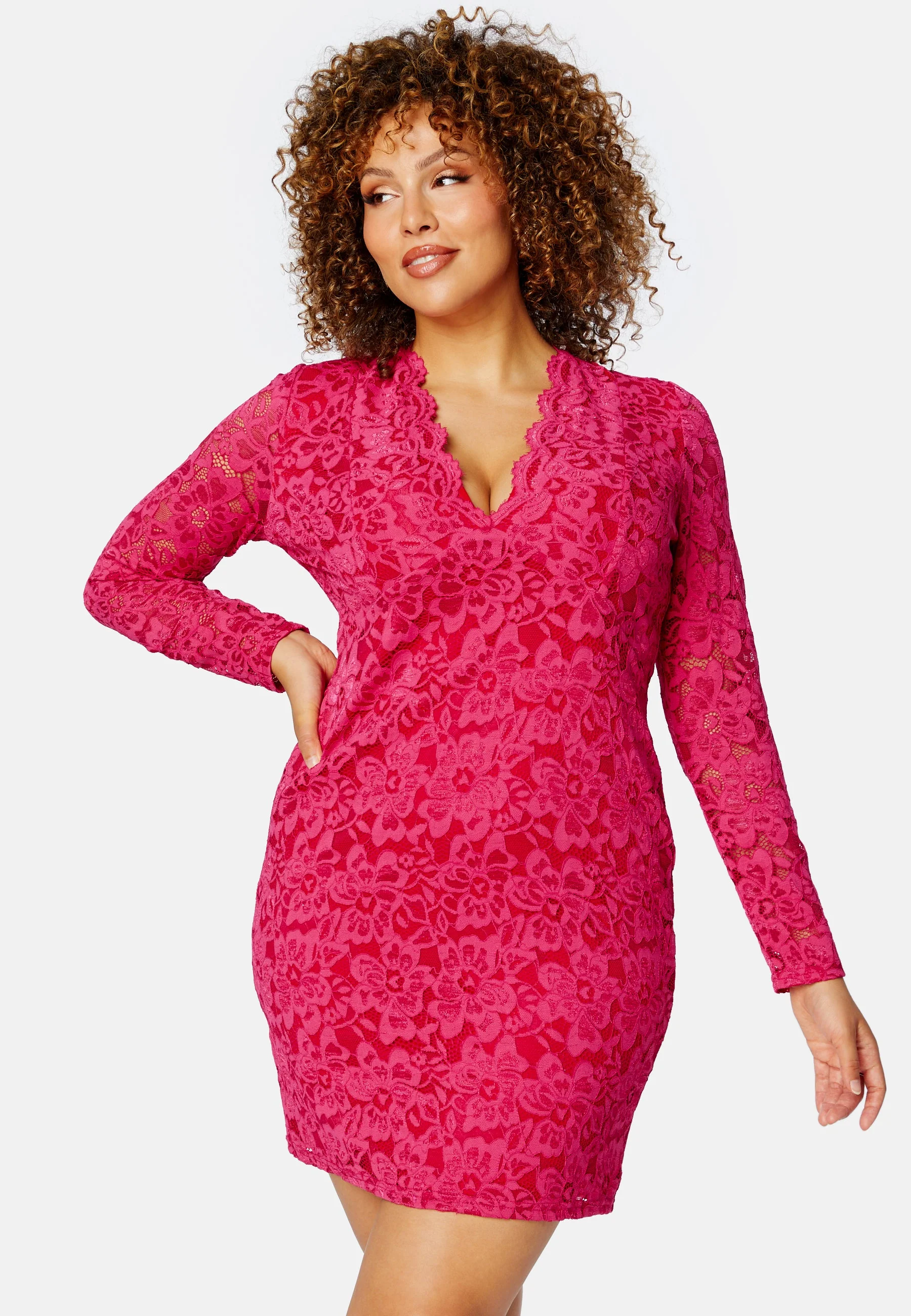 Two Tone Lace Dress - Image 12