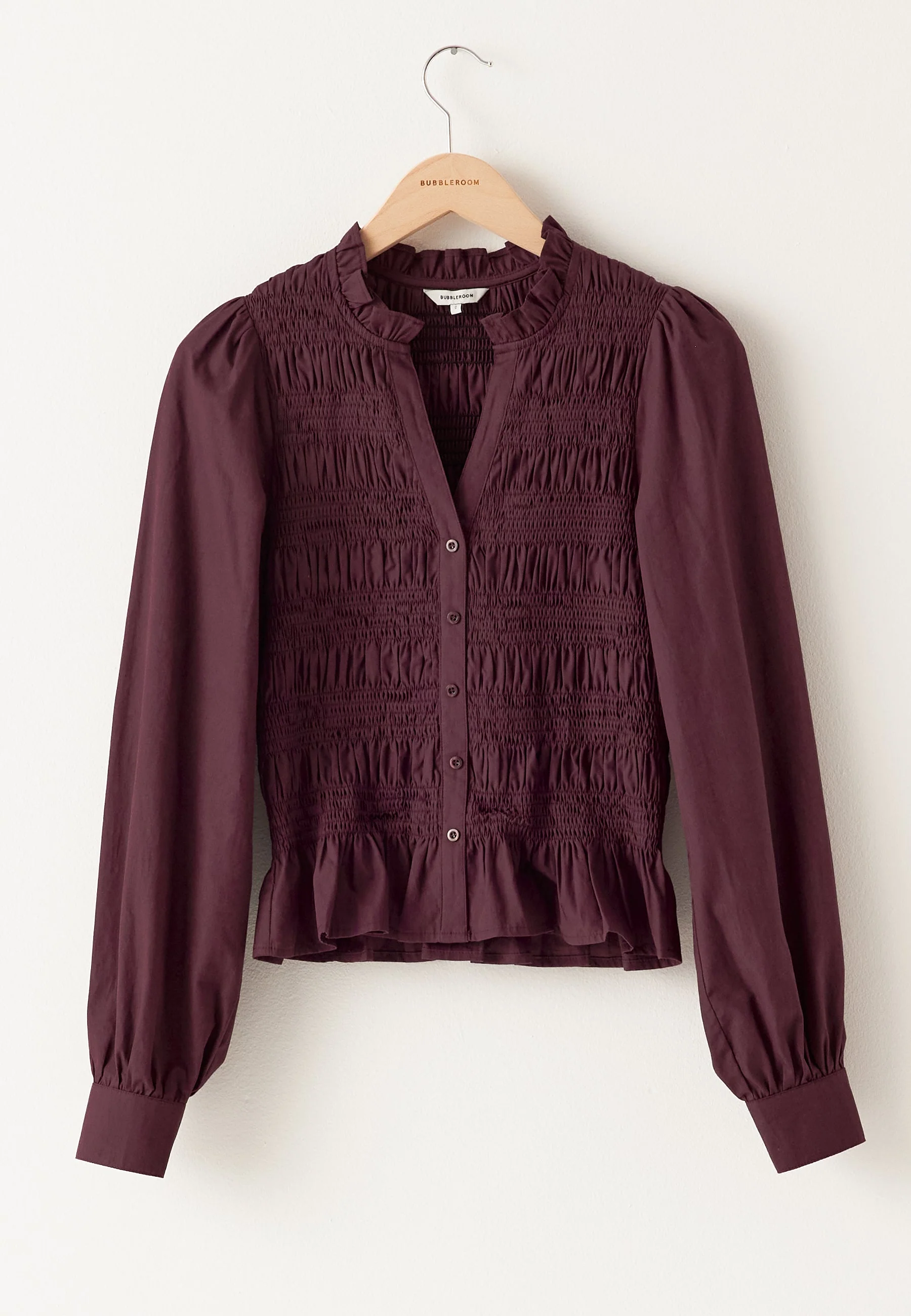 V-neck Cotton Smock Blouse - Image 5