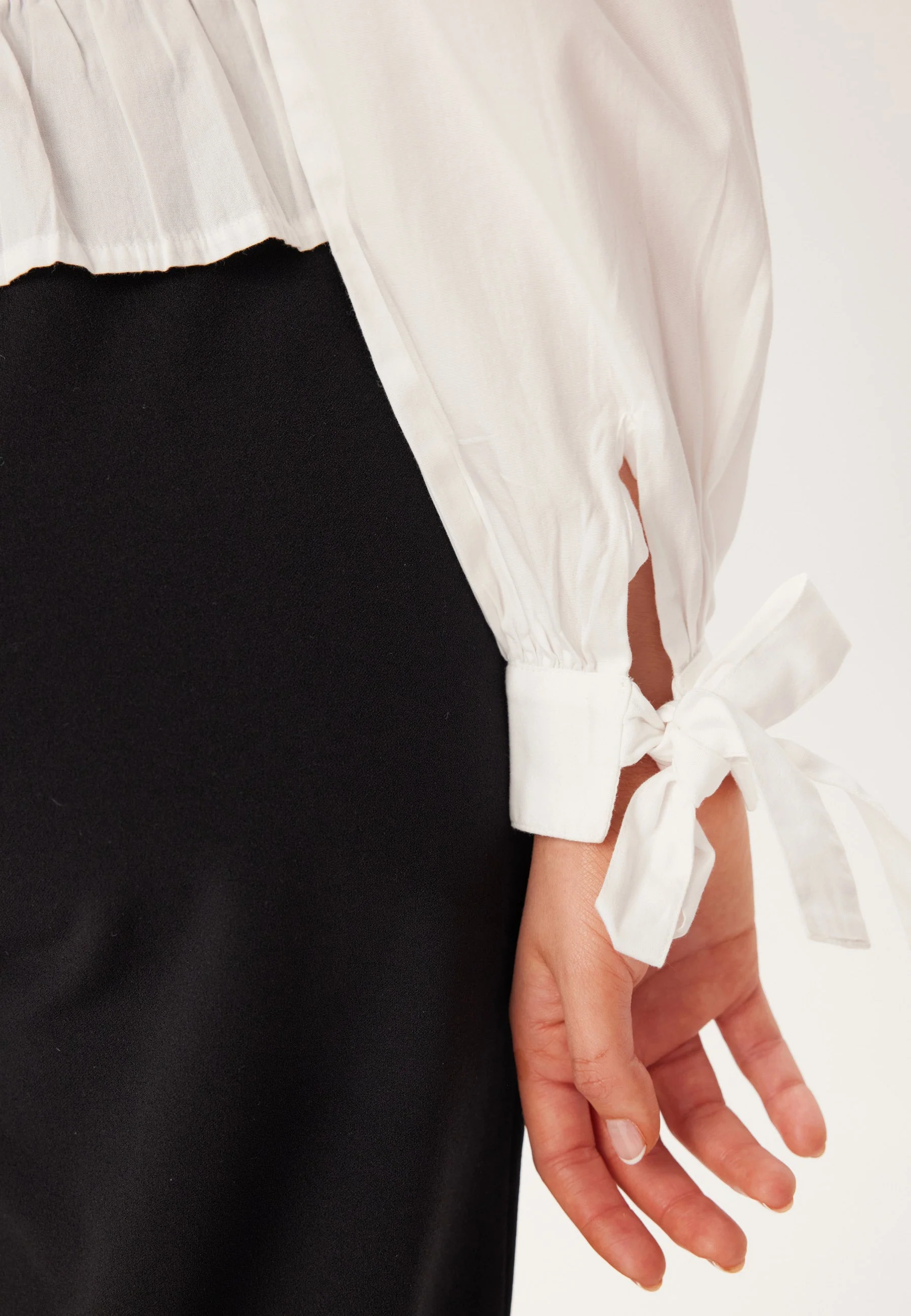 V-neck Cotton Smock Blouse - Image 5