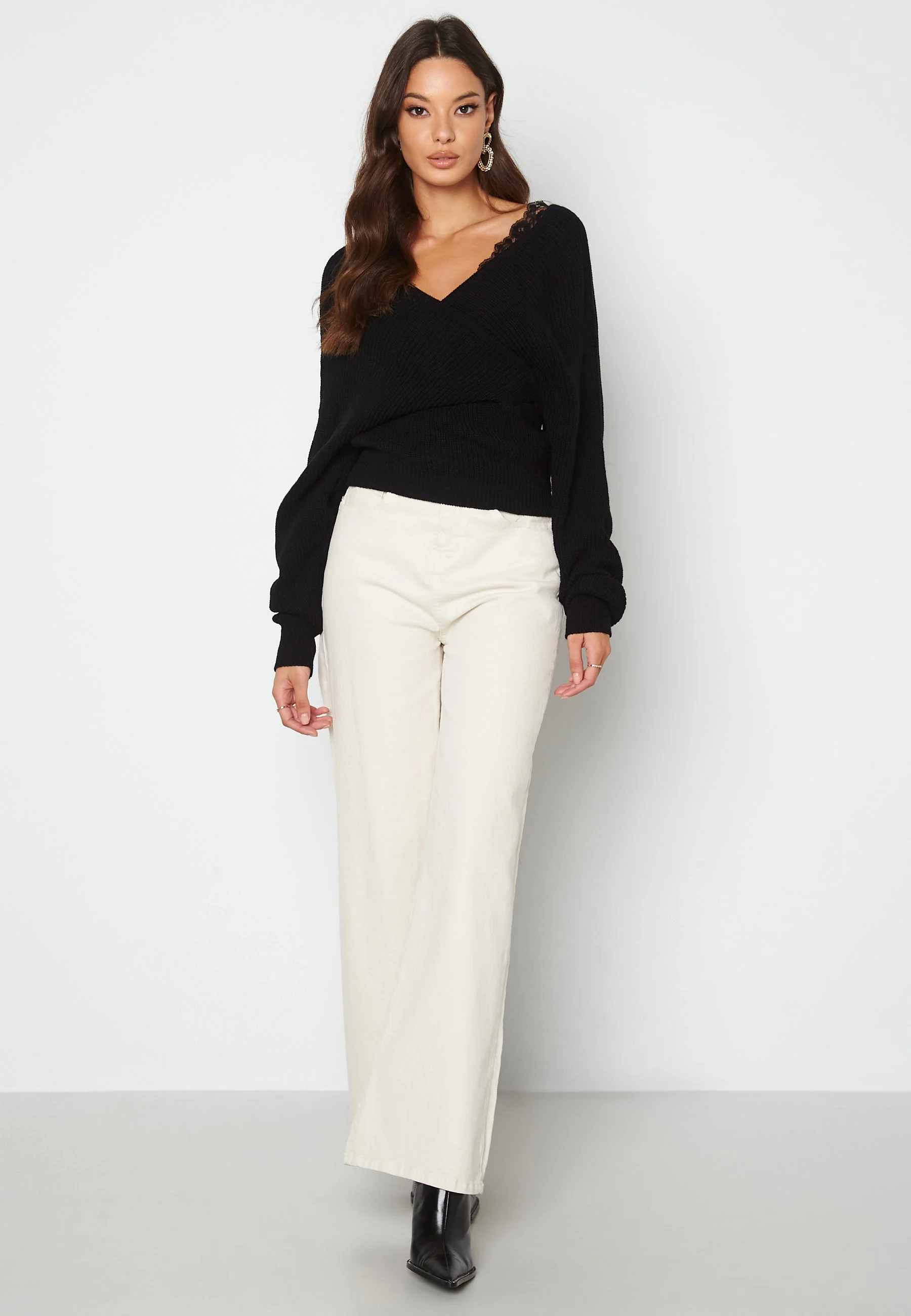V-Neck Lace Jumper - Image 2