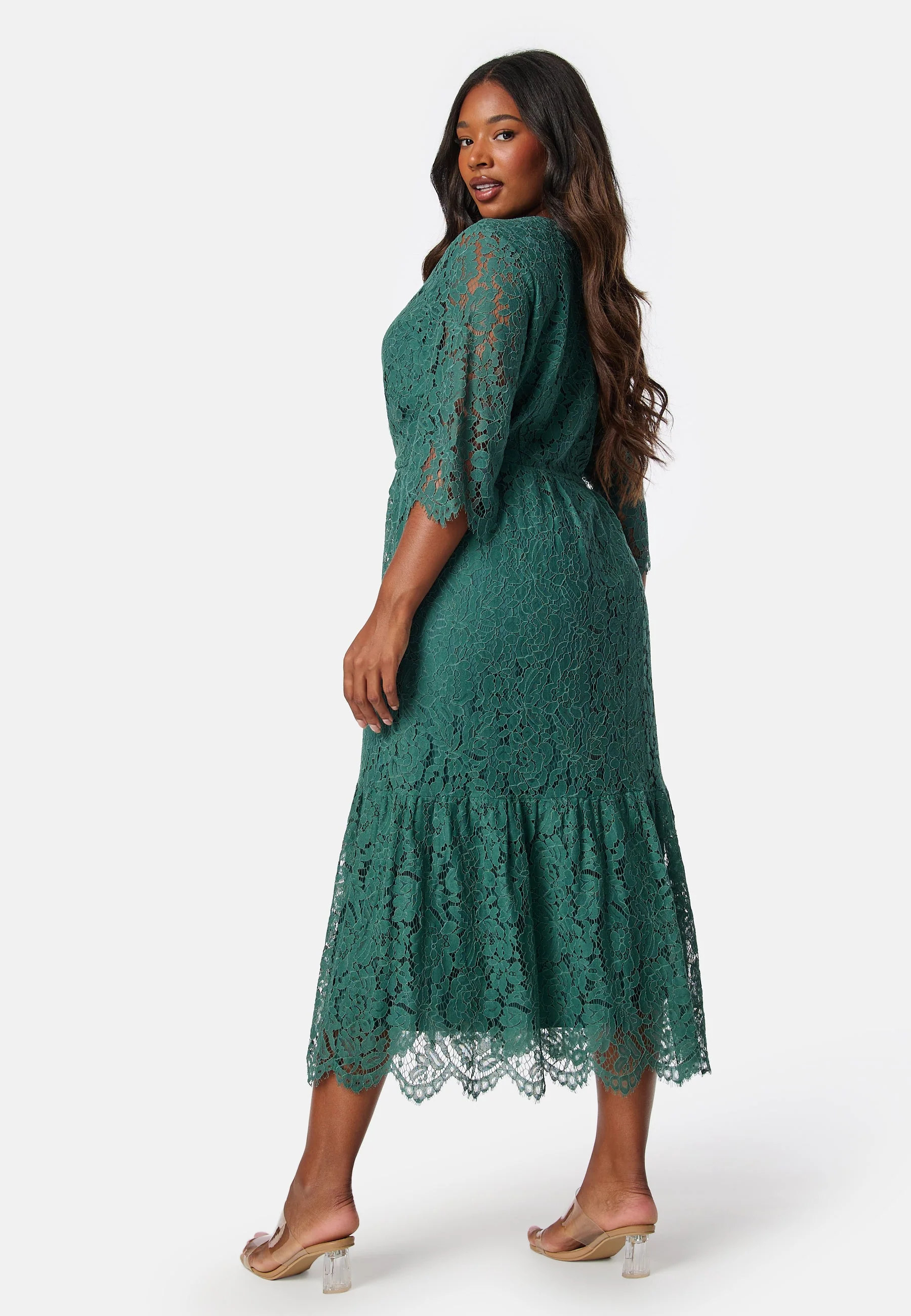 V-neck Lace Midi Dress - Image 6