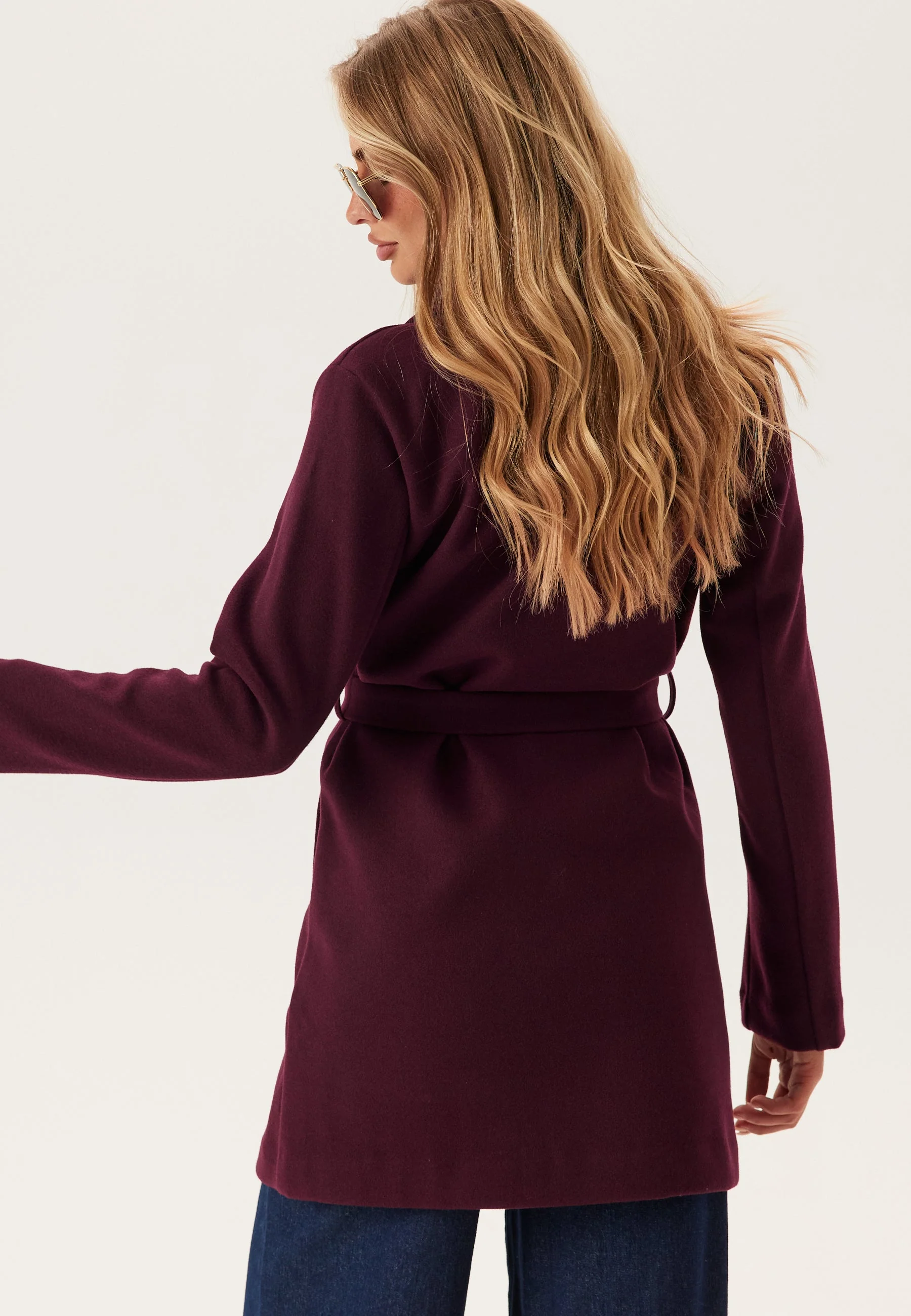 Vicooley Collar Belt Coat - Image 2