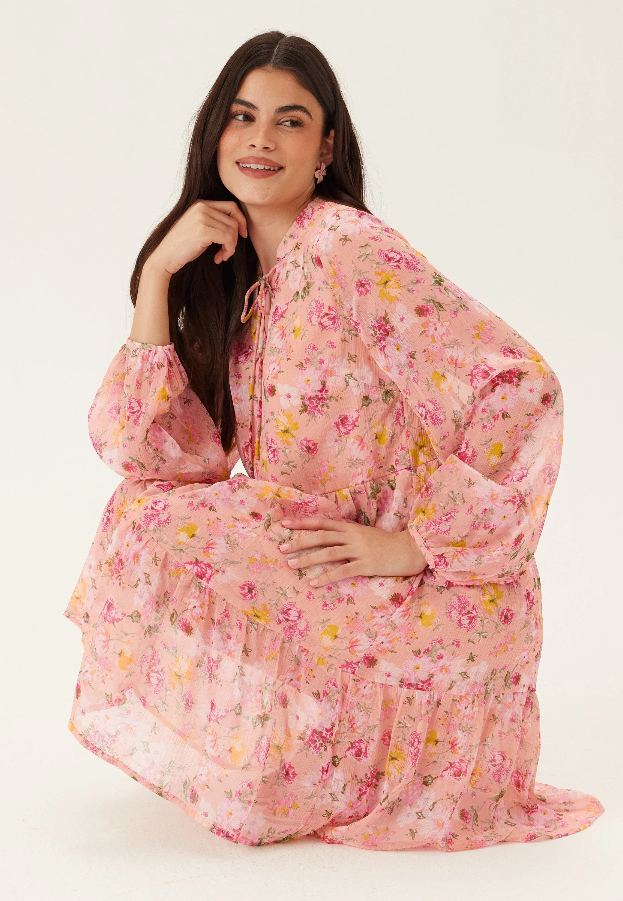 Vifalia L/S TIE V-NECK DRESS - Image 2