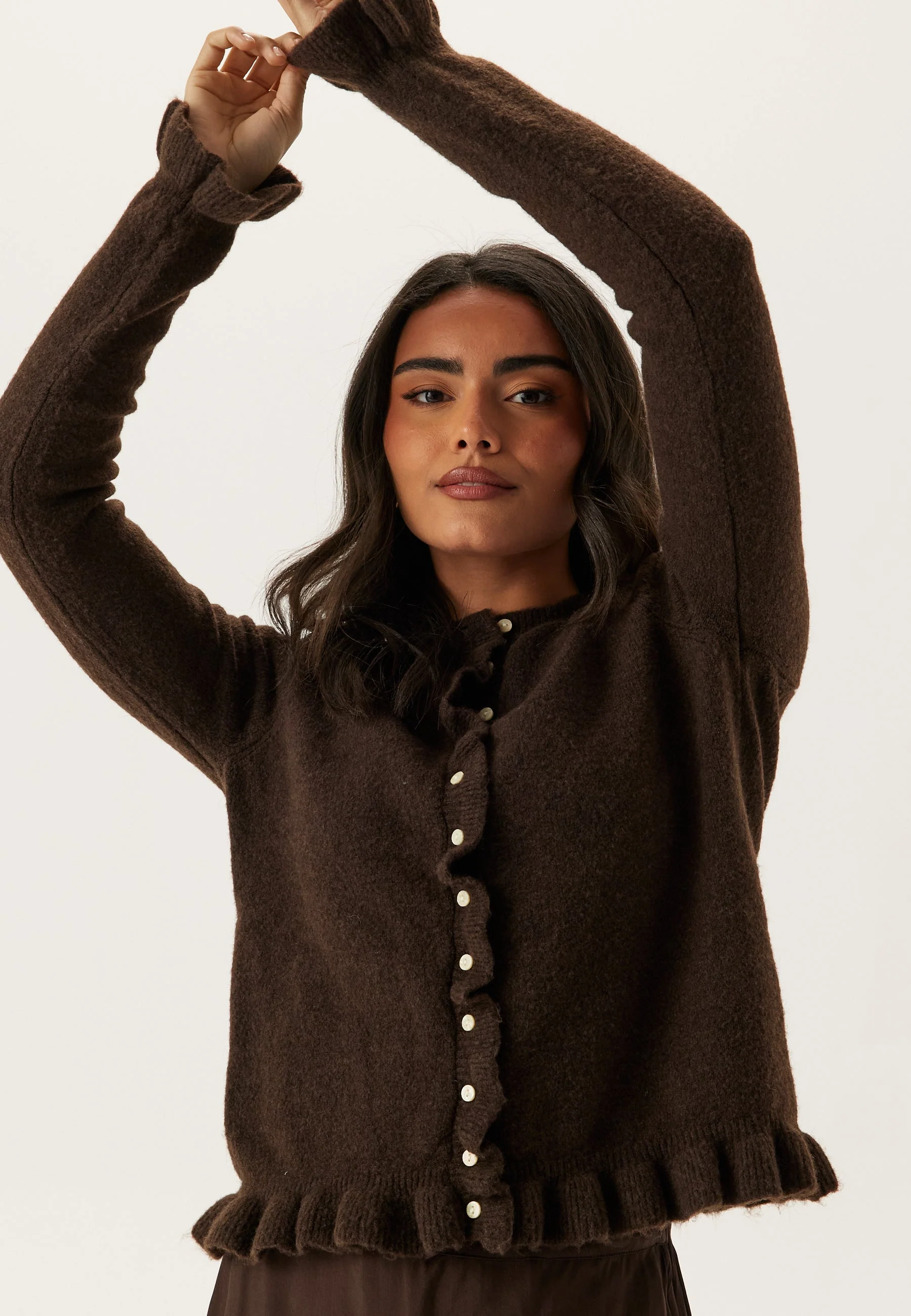 Vijacia O-neck L/S FRILL KNIT