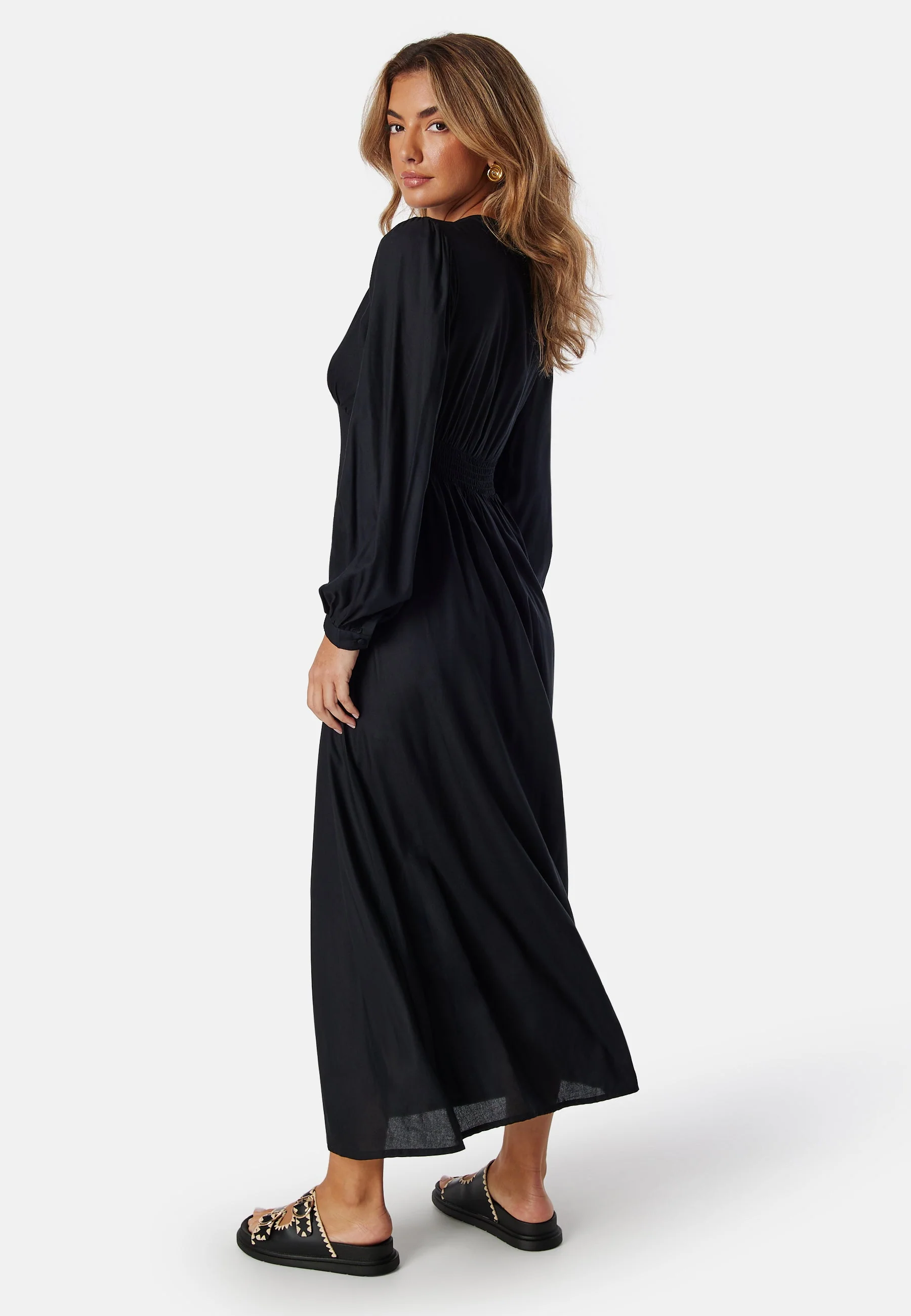 Viscose V-neck Maxi Dress - Image 3