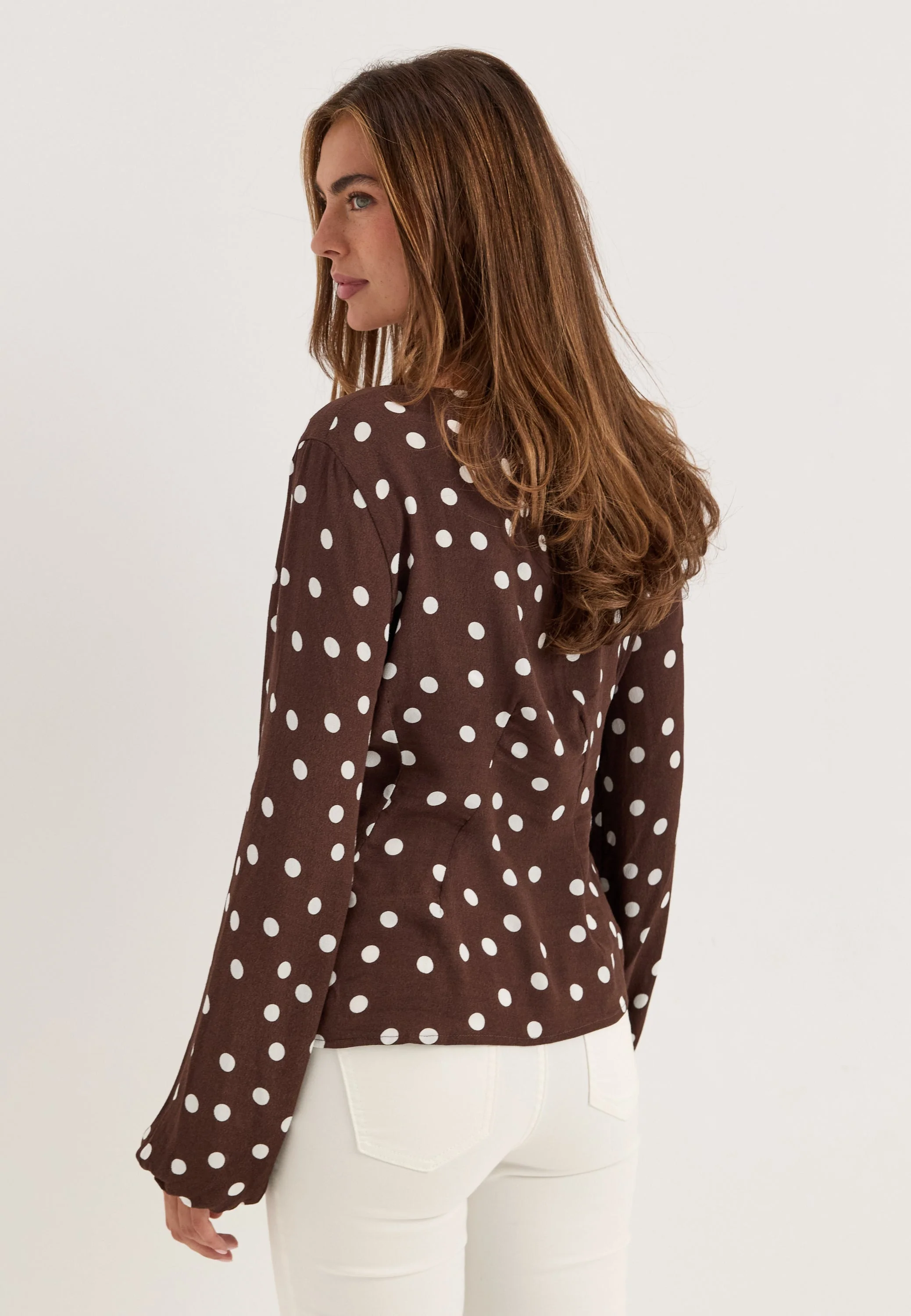 Vmelisa L/S V-NECK BUTTON TOP - Image 3