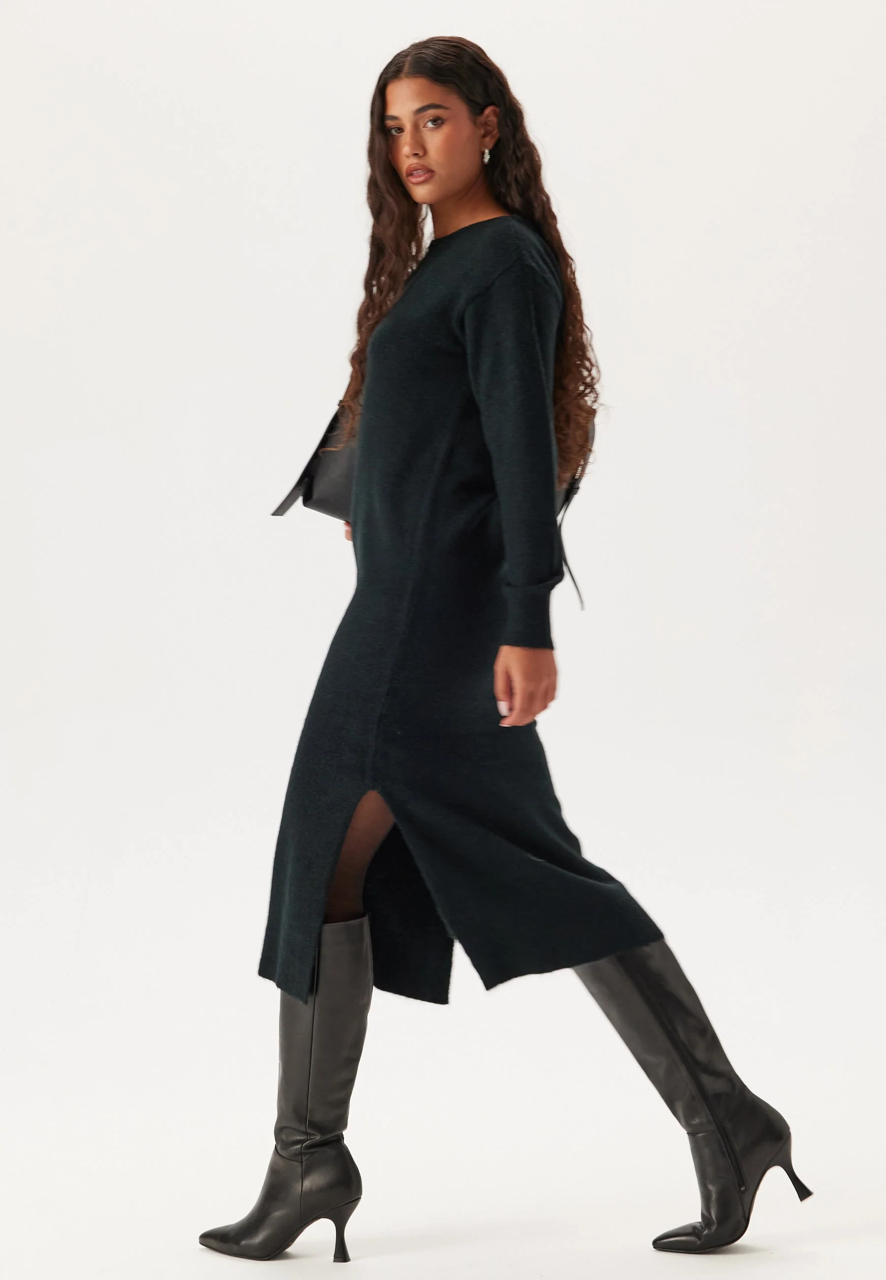 Vmlefile Ls Boatneck Calf Dress