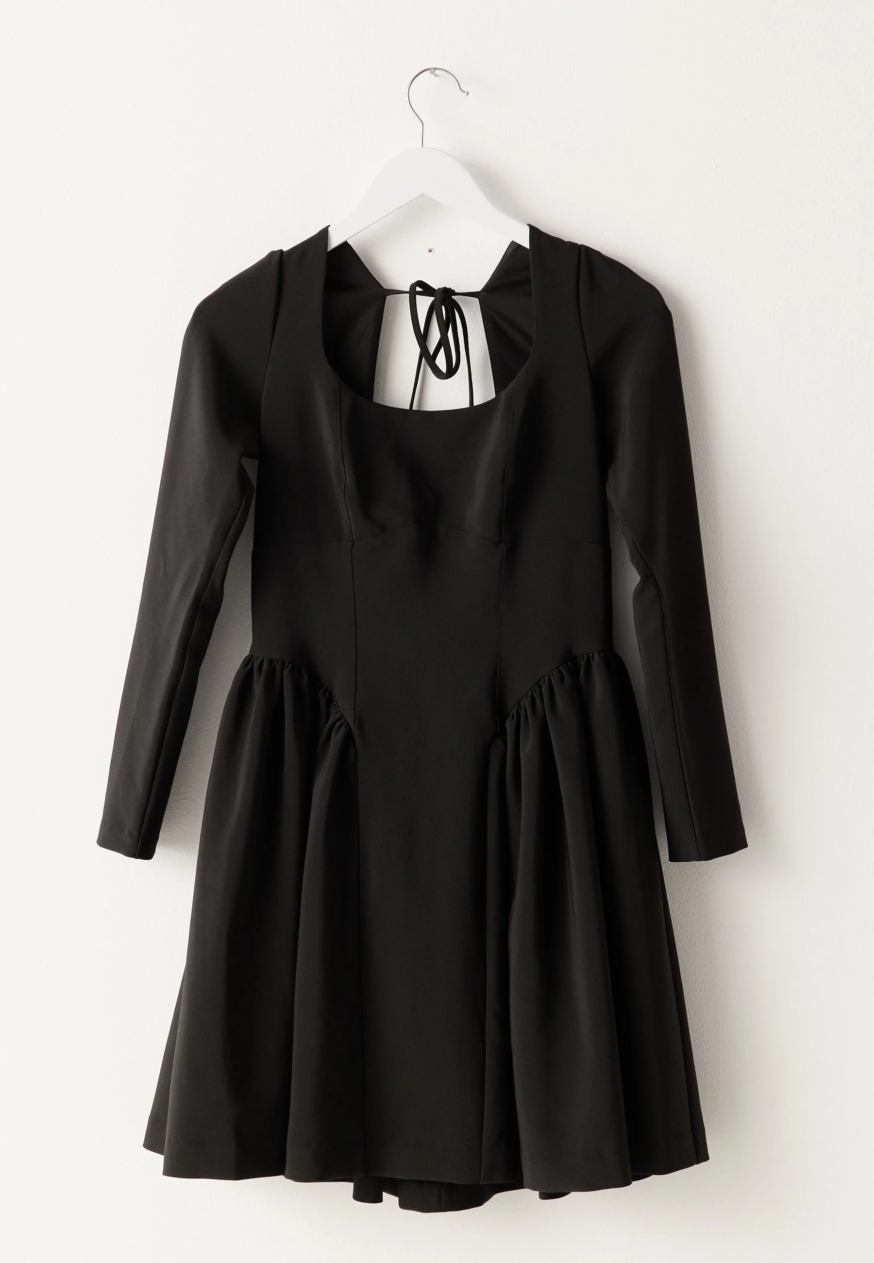 Volume Skirt Long Sleeve Mini Dress - Image 6