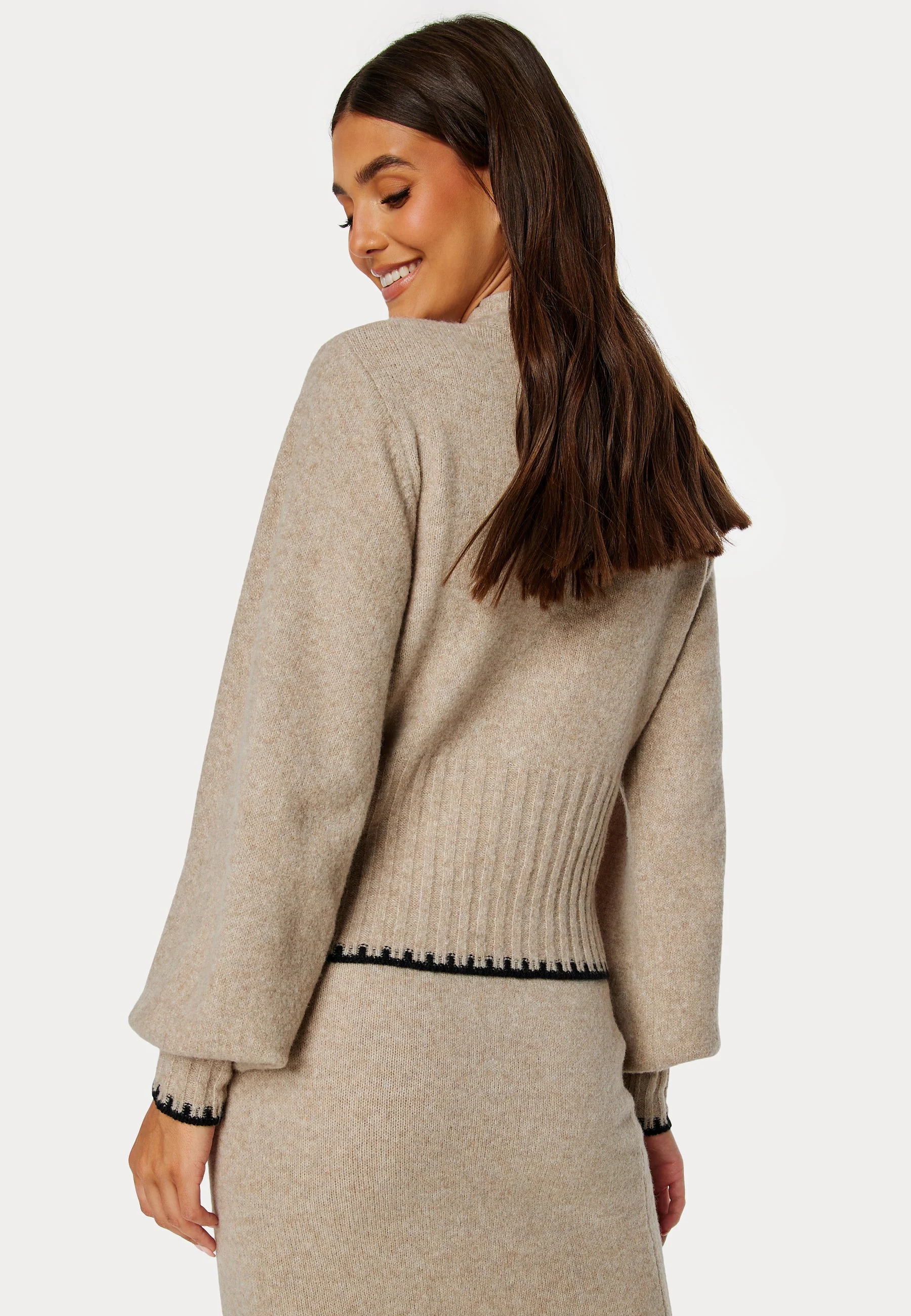 Volume Sleeve Knitted Sweater - Image 4