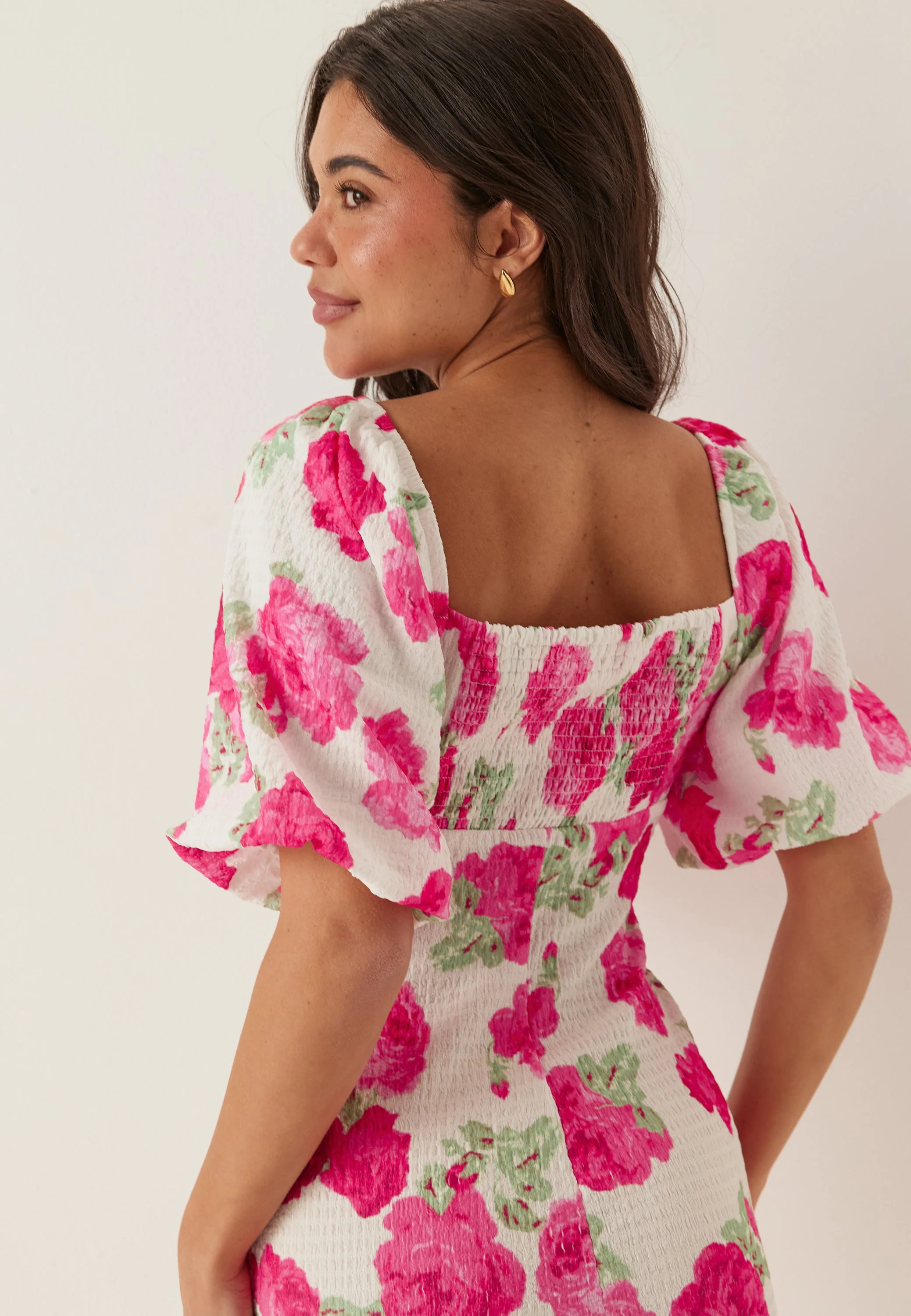 Volume Sleeve Midi Dress - Image 2