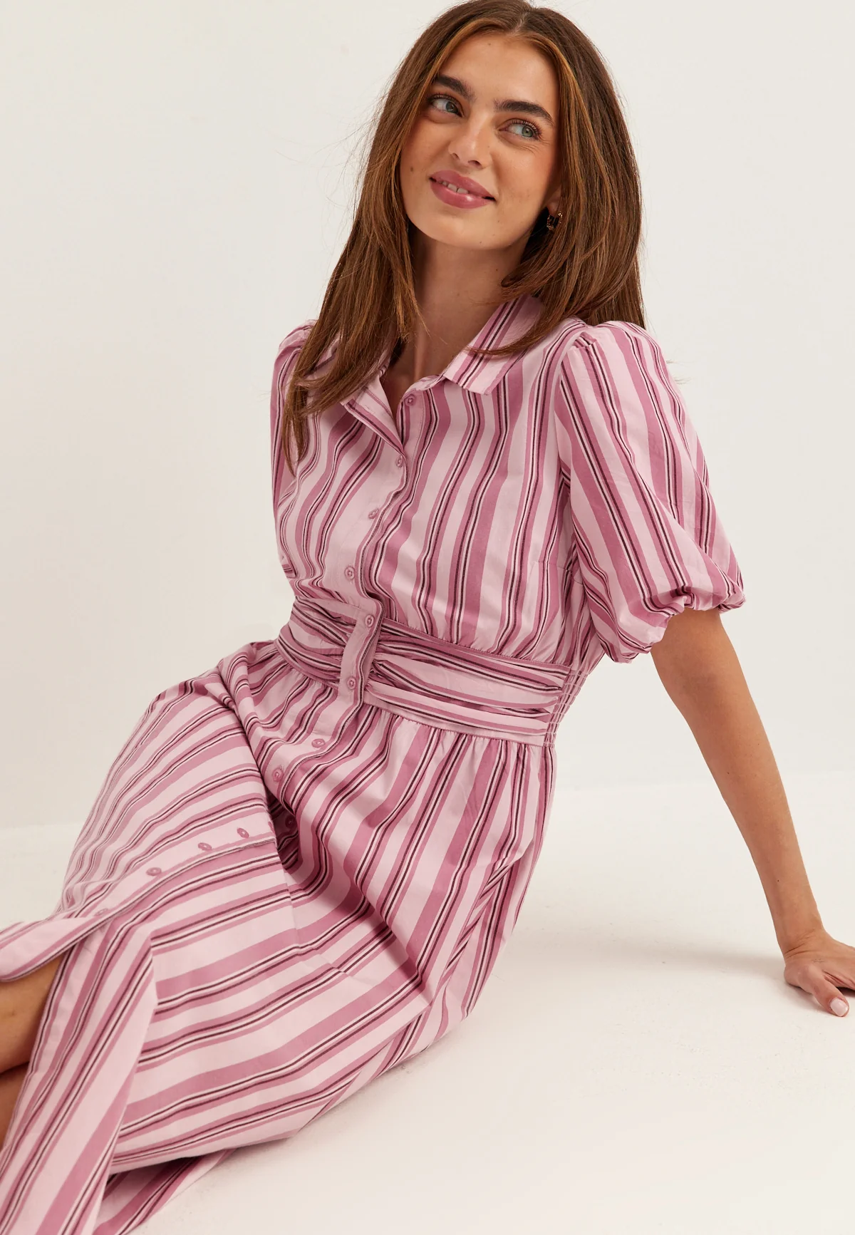 Waist Detail Cotton Dress - Image 4