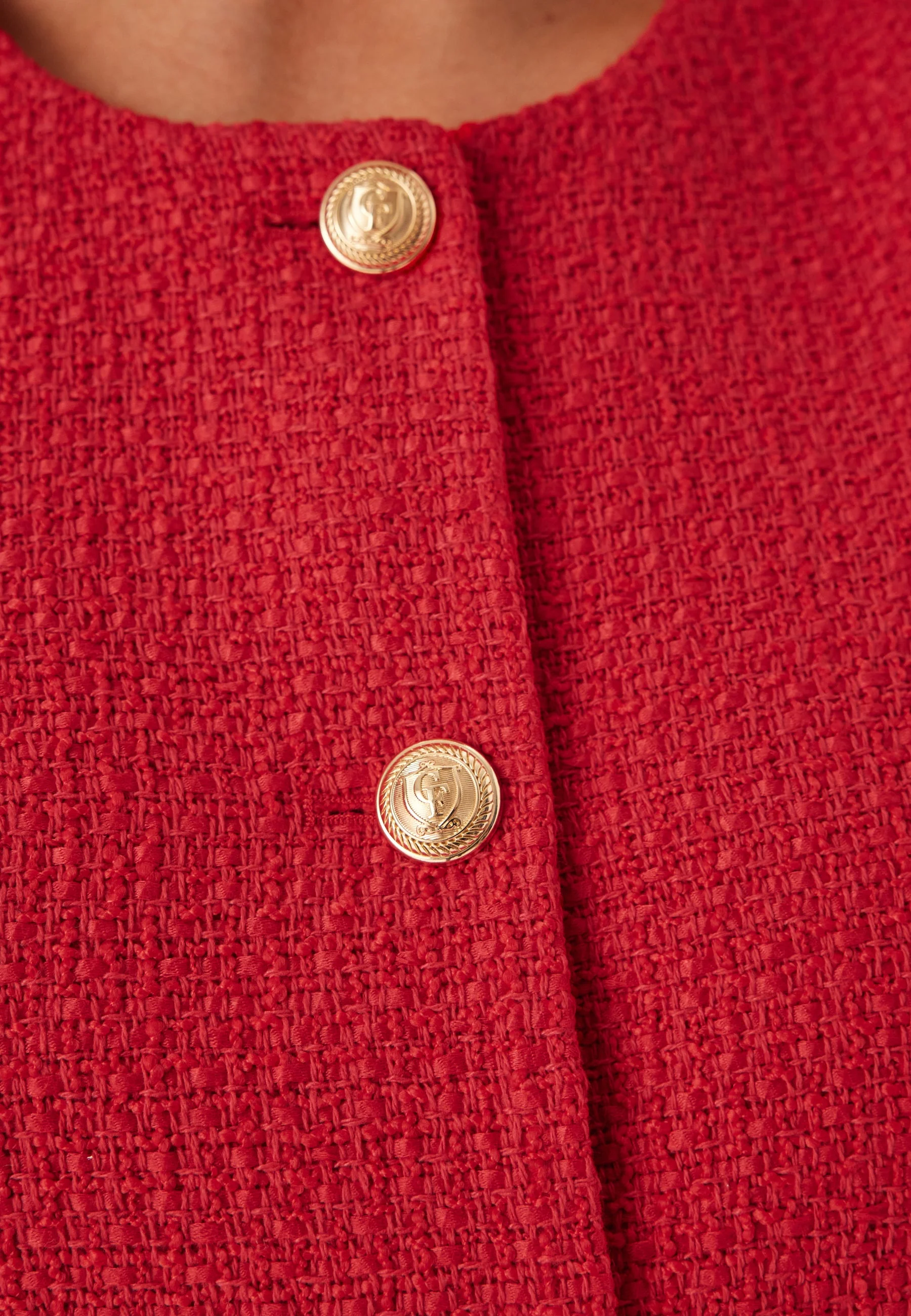 Wide Sleeve Bouclé Jacket - Image 5