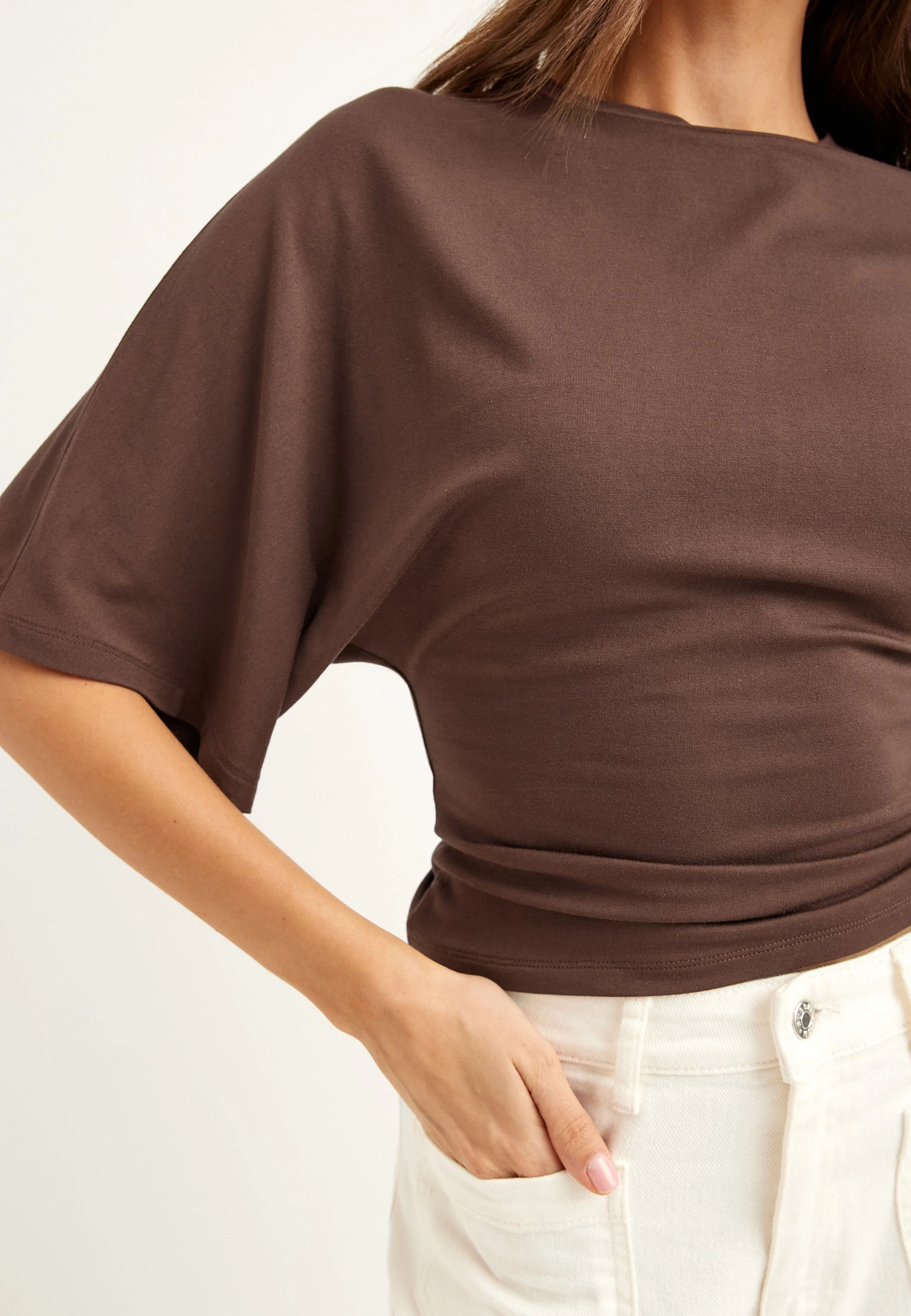 Wide Sleeve Fitted Tee - Image 2