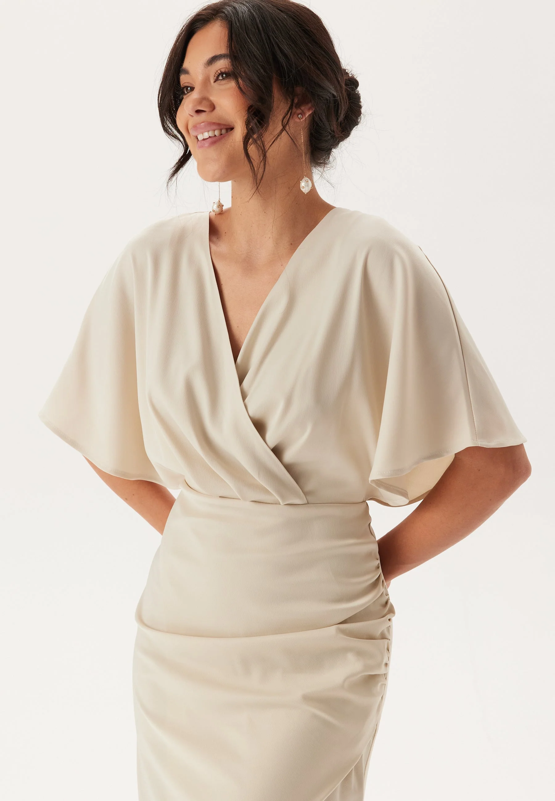 Wrap Satin Gown - Image 3